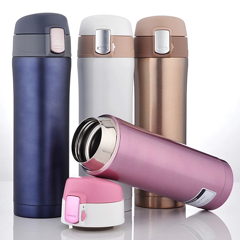 Flip up Top Lid 18/8 Stainless Steel Double Layer Insulated Vacuum Bottle