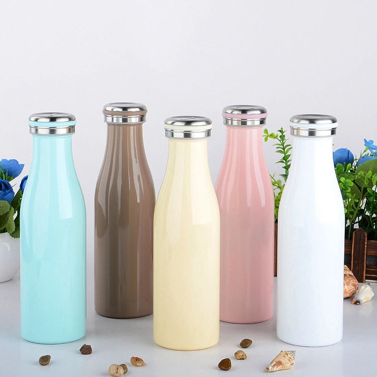 Stainless Steel  Water Bottle Double Walls 304 Milk Water Drink Bottle